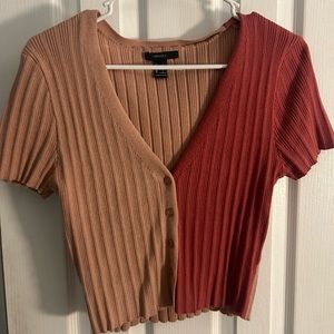 Crop top button up shirt